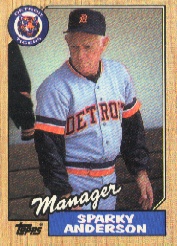 1987 Topps Baseball Cards      218     Sparky Anderson MG